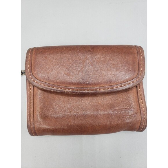 Coach Vintage Brown Leather Wallet & Key Case Multifunction ID Coin Pouch - Picture 2 of 15